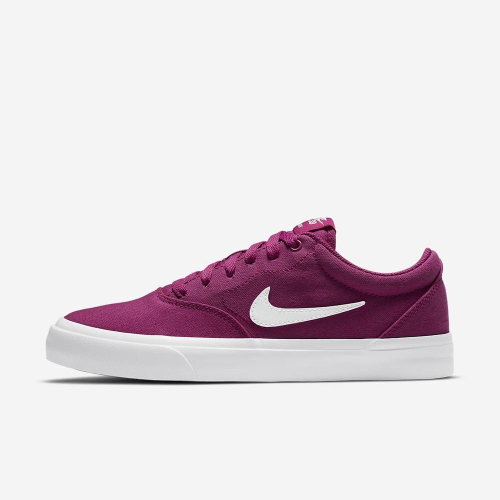 Chaussure De Skate Nike SB Charge Canvas Violet 1384-625 Cactus Flower/Cactus Flower/White/White Femme | VPD-94787105